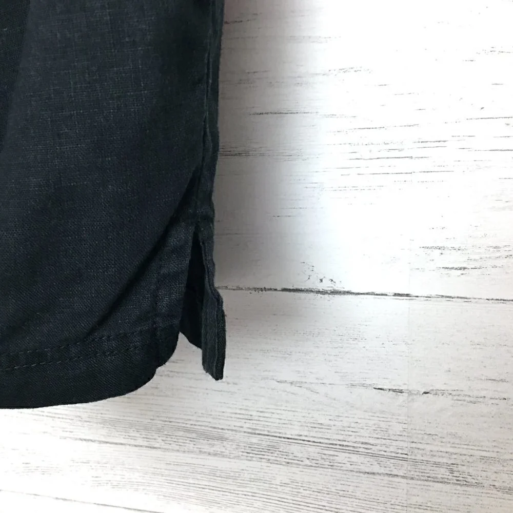 Eddie Bauer Women's Black Linen Shorts Lightweight Pockets size 4